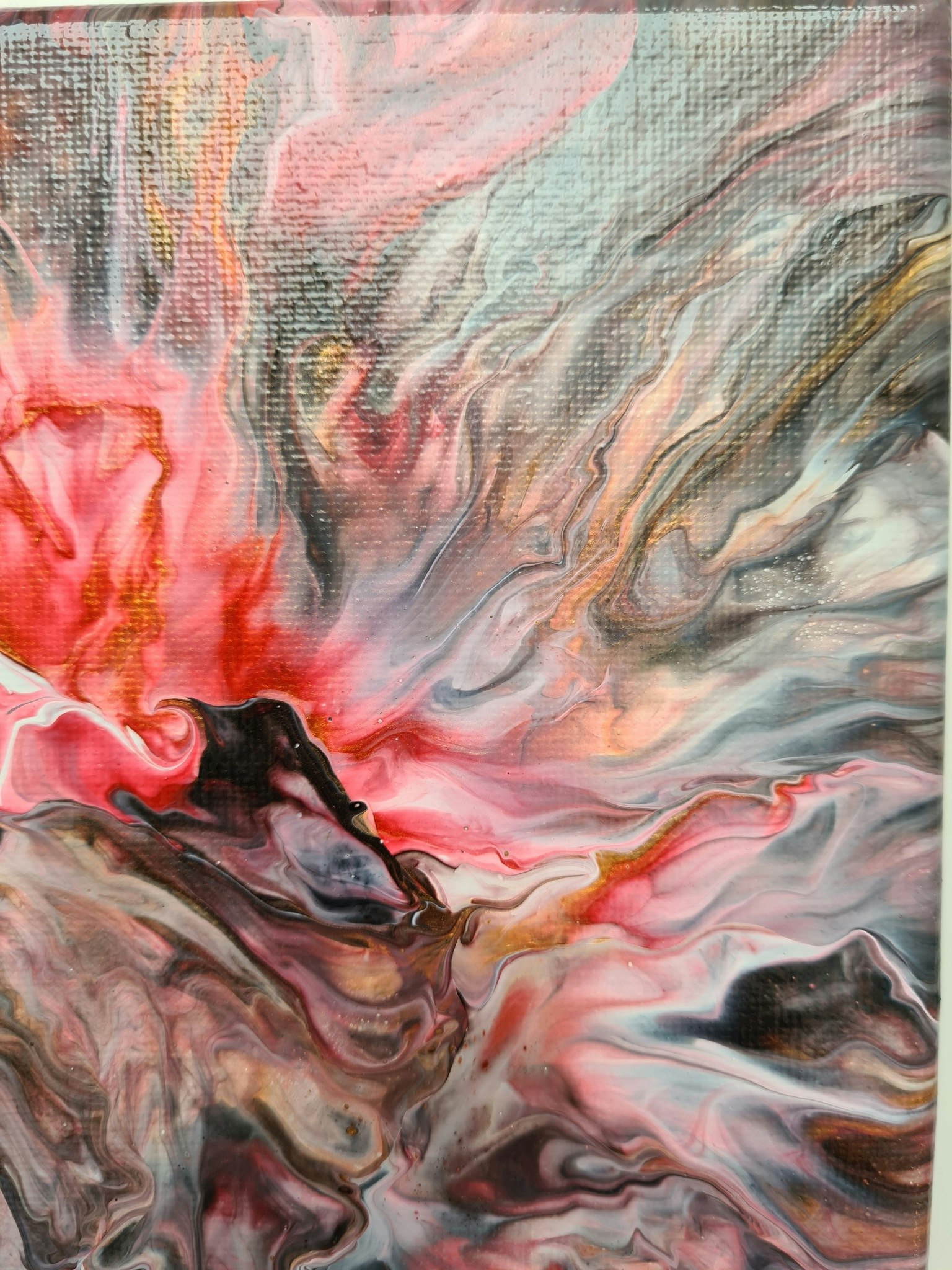 Canvastavla Akryl Acrylic Pouring - www.bellebi.se
