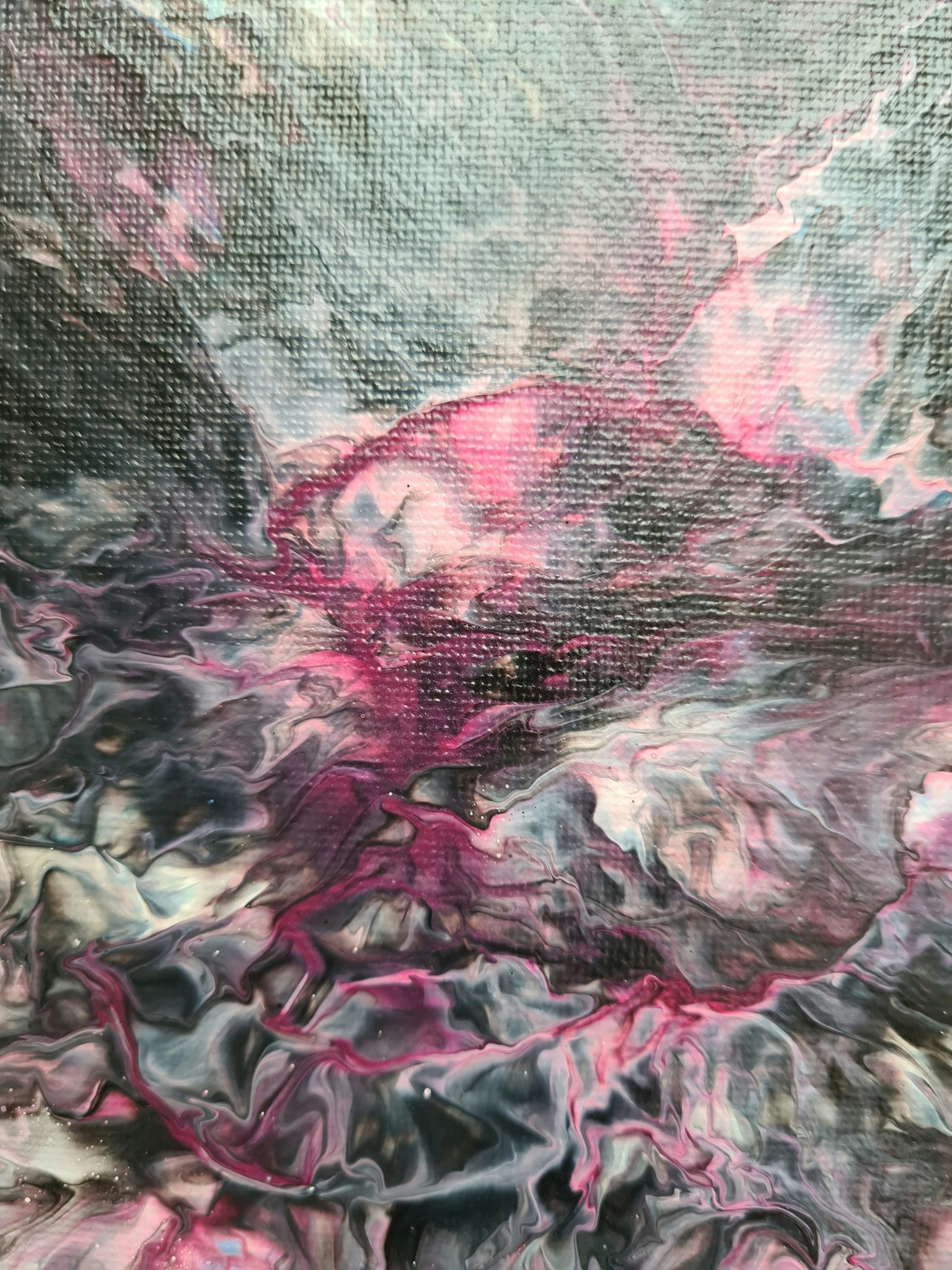 Canvastavla Akryl Acrylic Pouring - www.bellebi.se