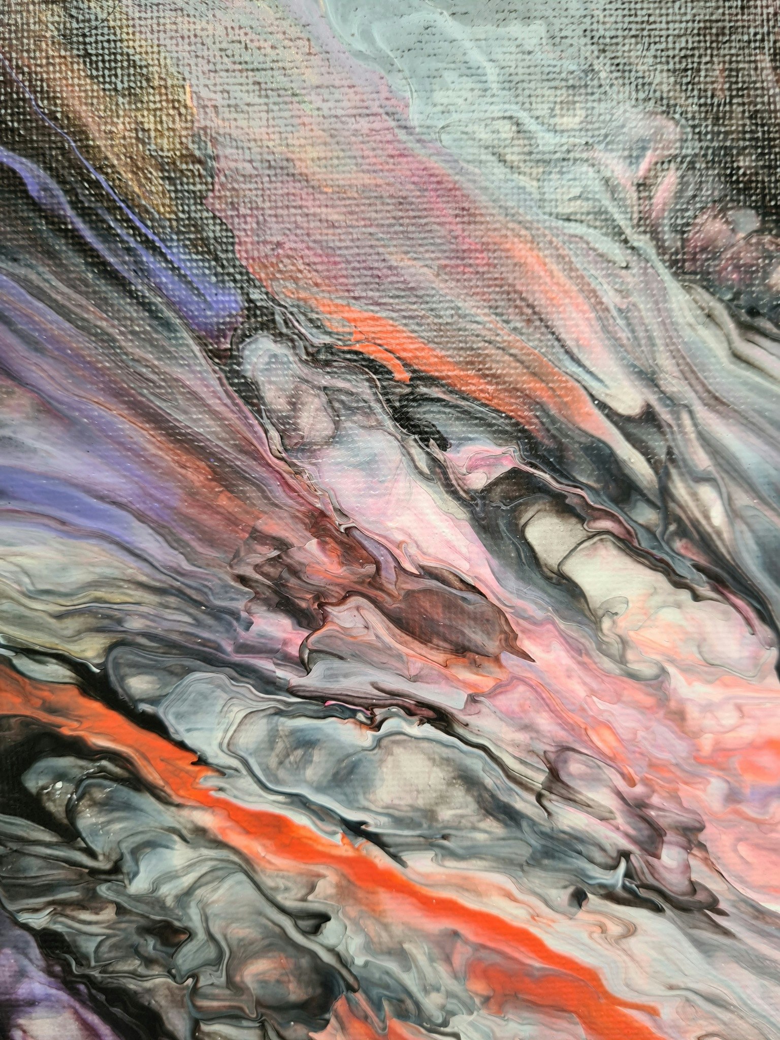 Canvastavla Akryl Acrylic Pouring - www.bellebi.se