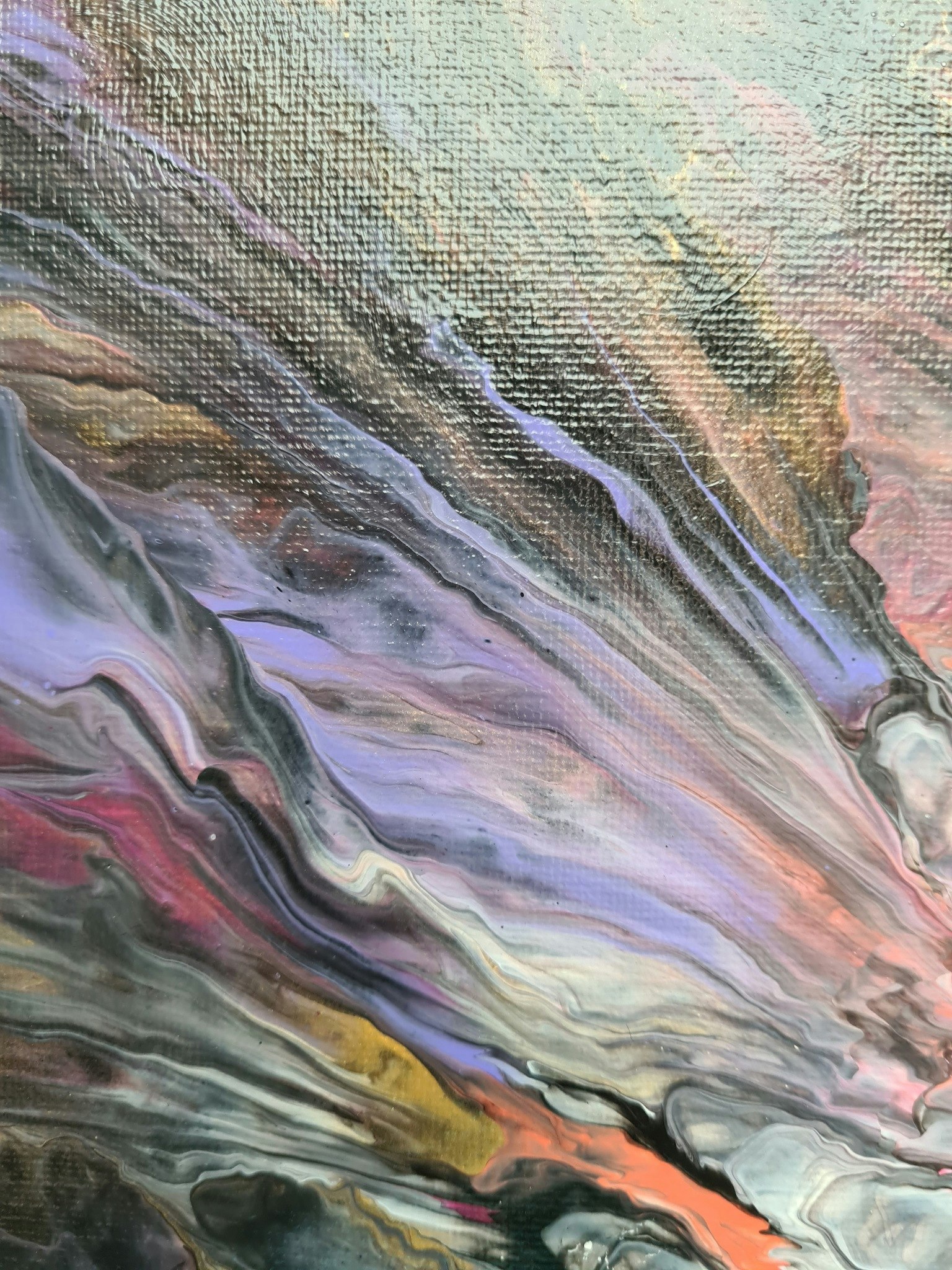 Canvastavla Akryl Acrylic Pouring - www.bellebi.se