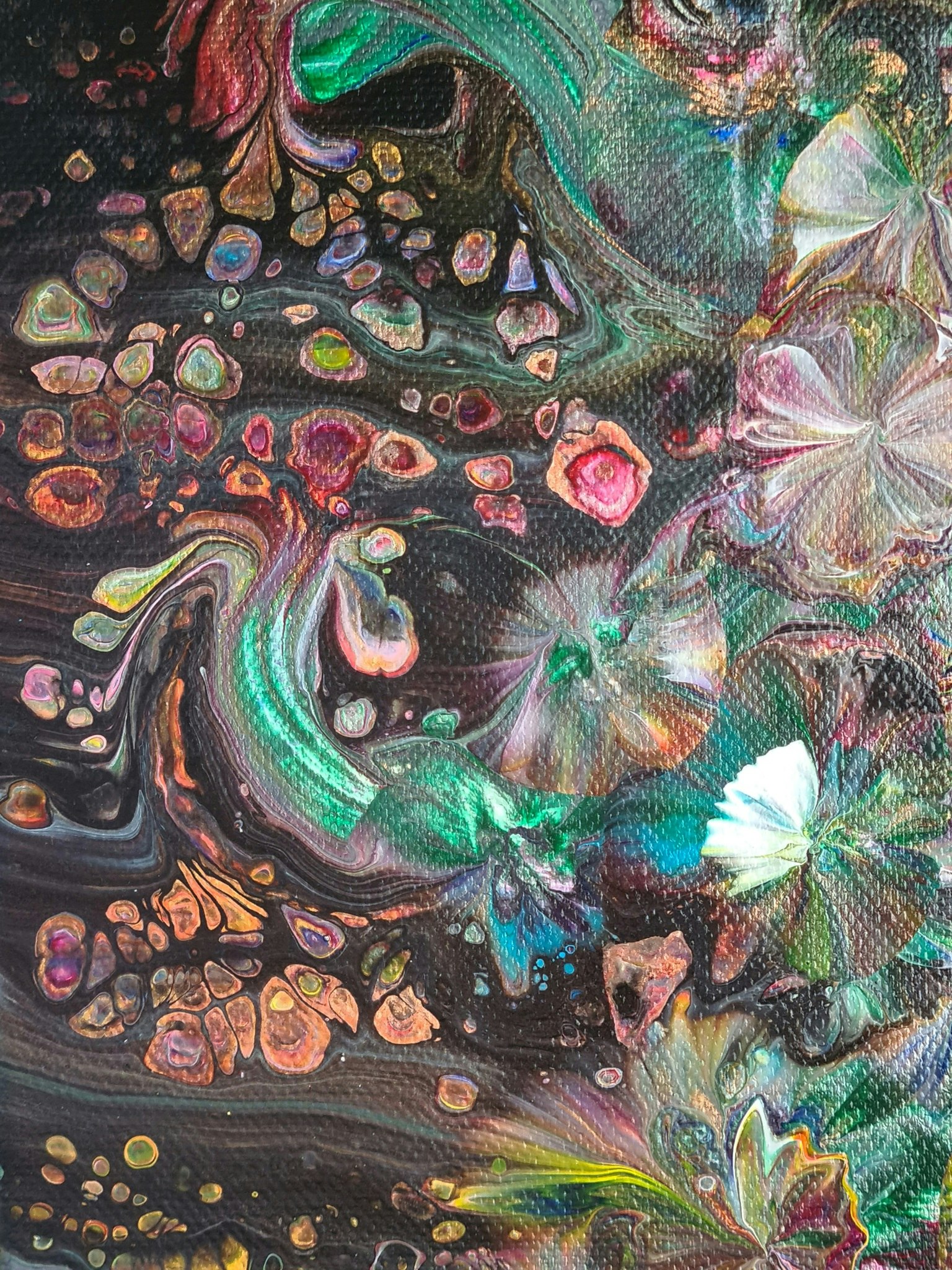 Canvastavla Akryl Acrylic Pouring - www.bellebi.se