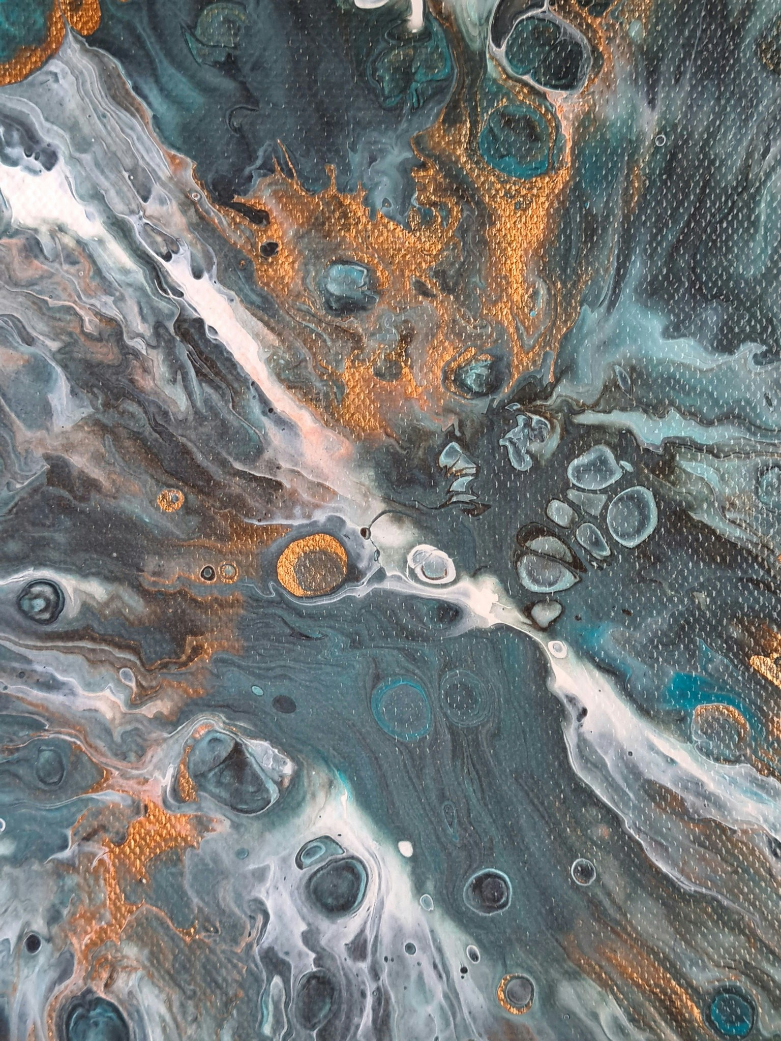 Canvastavla Akryl Acrylic Pouring - www.bellebi.se