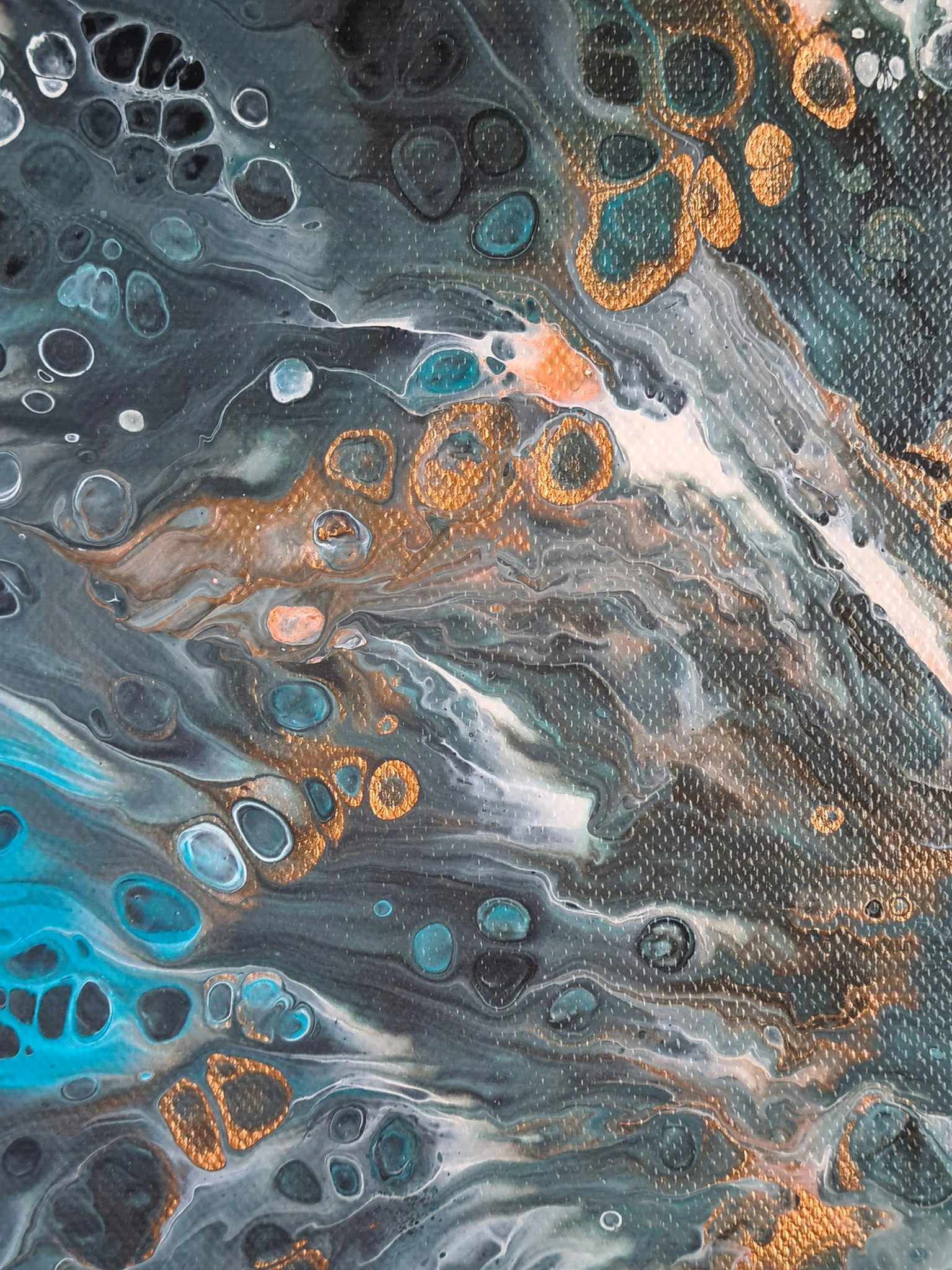 Canvastavla Akryl Acrylic Pouring - www.bellebi.se