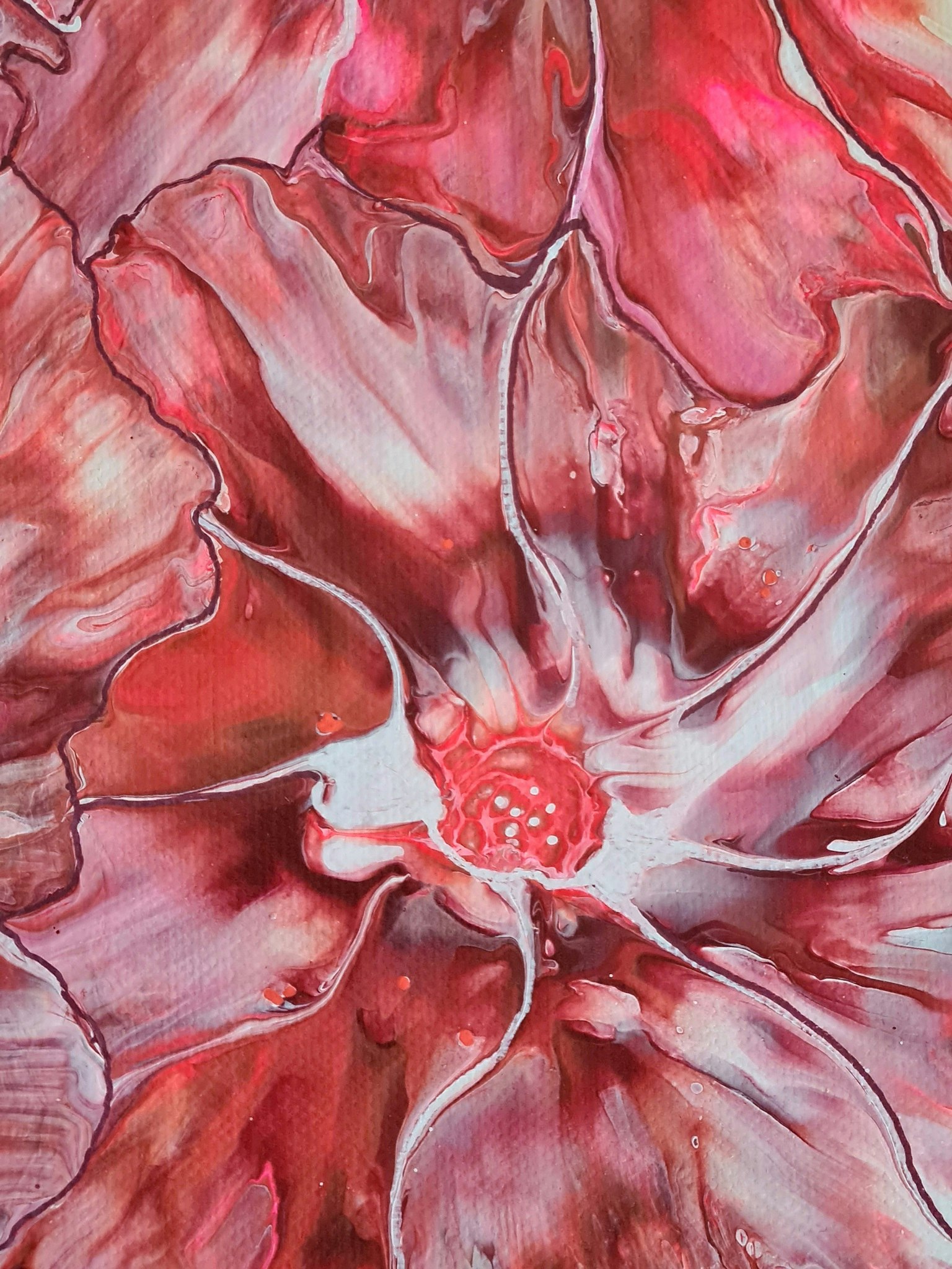 Canvastavla Akryl Acrylic Pouring - www.bellebi.se