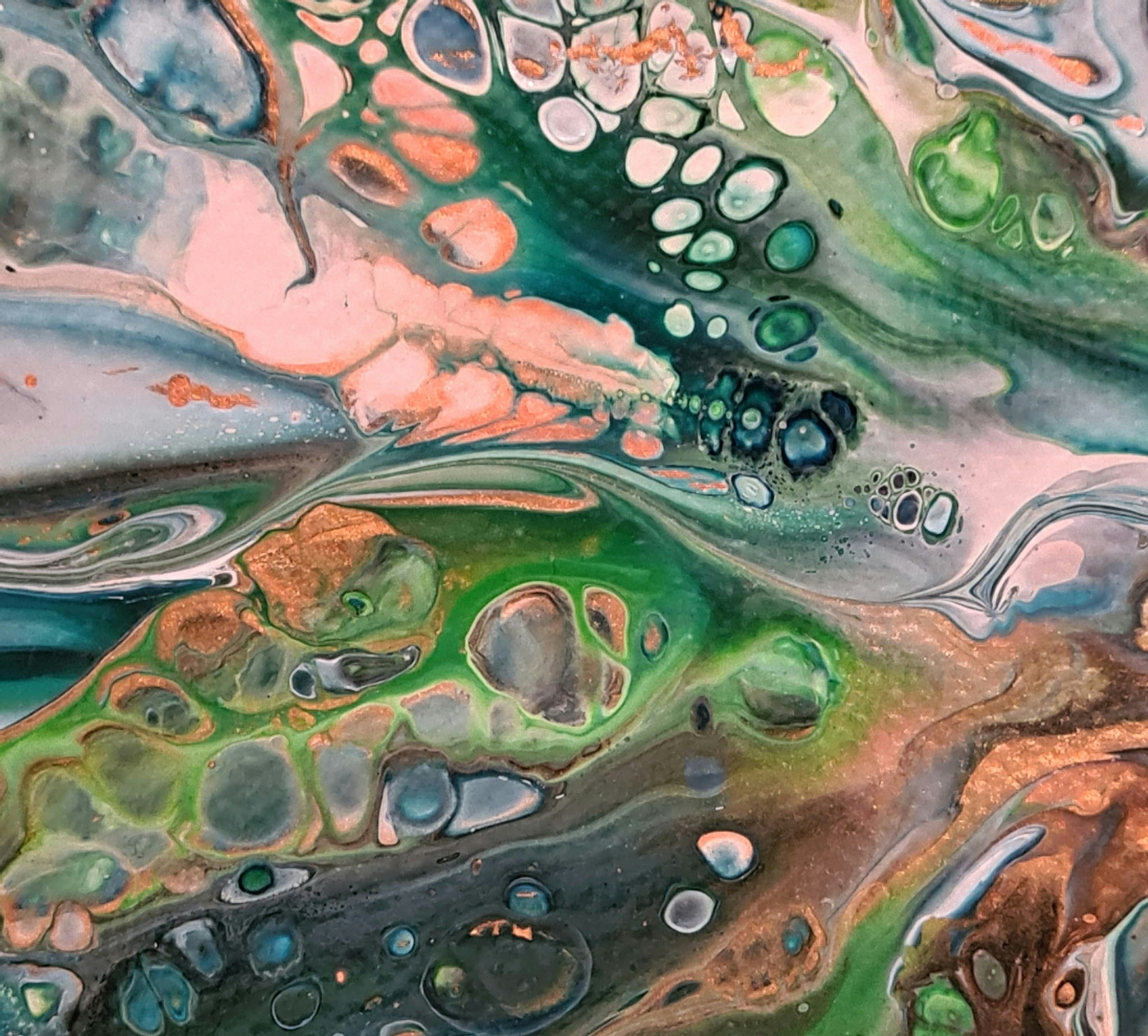 Canvastavla Akryl Acrylic Pouring - www.bellebi.se