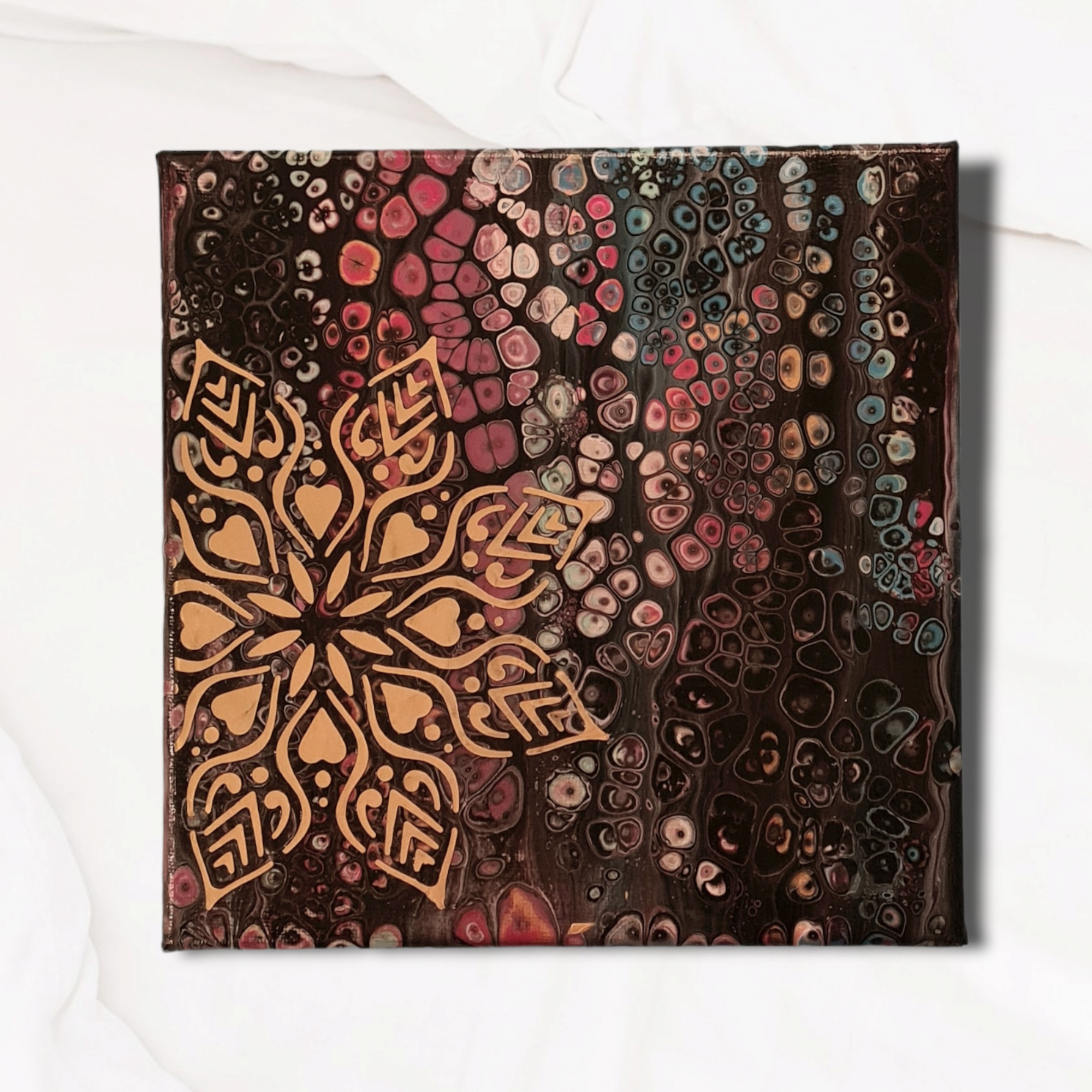 Canvastavla Akryl Acrylic Pouring - www.bellebi.se