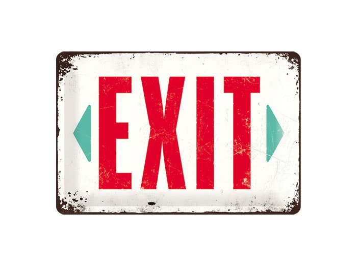 Exit Plåtskylt Retro Nostalgi - www.bellebi.se