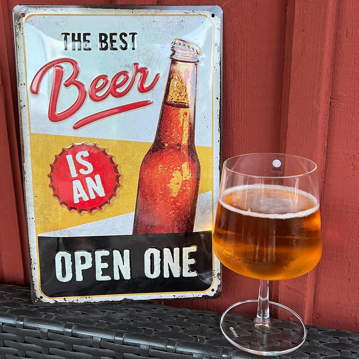 Beer Open Plåtskylt Retro Nostalgi - www.bellebi.se