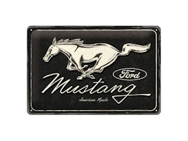 Plåtskylt Ford Mustang logo 20x30  cm