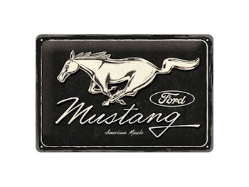 Plåtskylt Ford Mustang logo 20x30  cm
