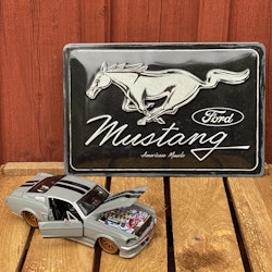 Plåtskylt Ford Mustang logo 20x30  cm