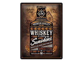 Plåtskylt Whiskey Sunshine 30x40 cm