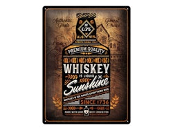 Plåtskylt Whiskey Sunshine 30x40 cm