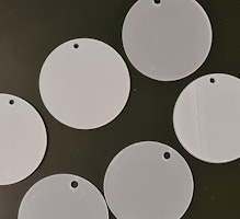 Transparent cirkel i akryl 6-pack, 5 cm
