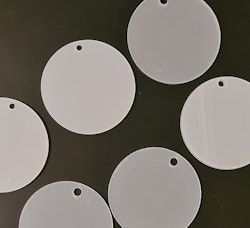 Transparent cirkel i akryl 6-pack, 5 cm