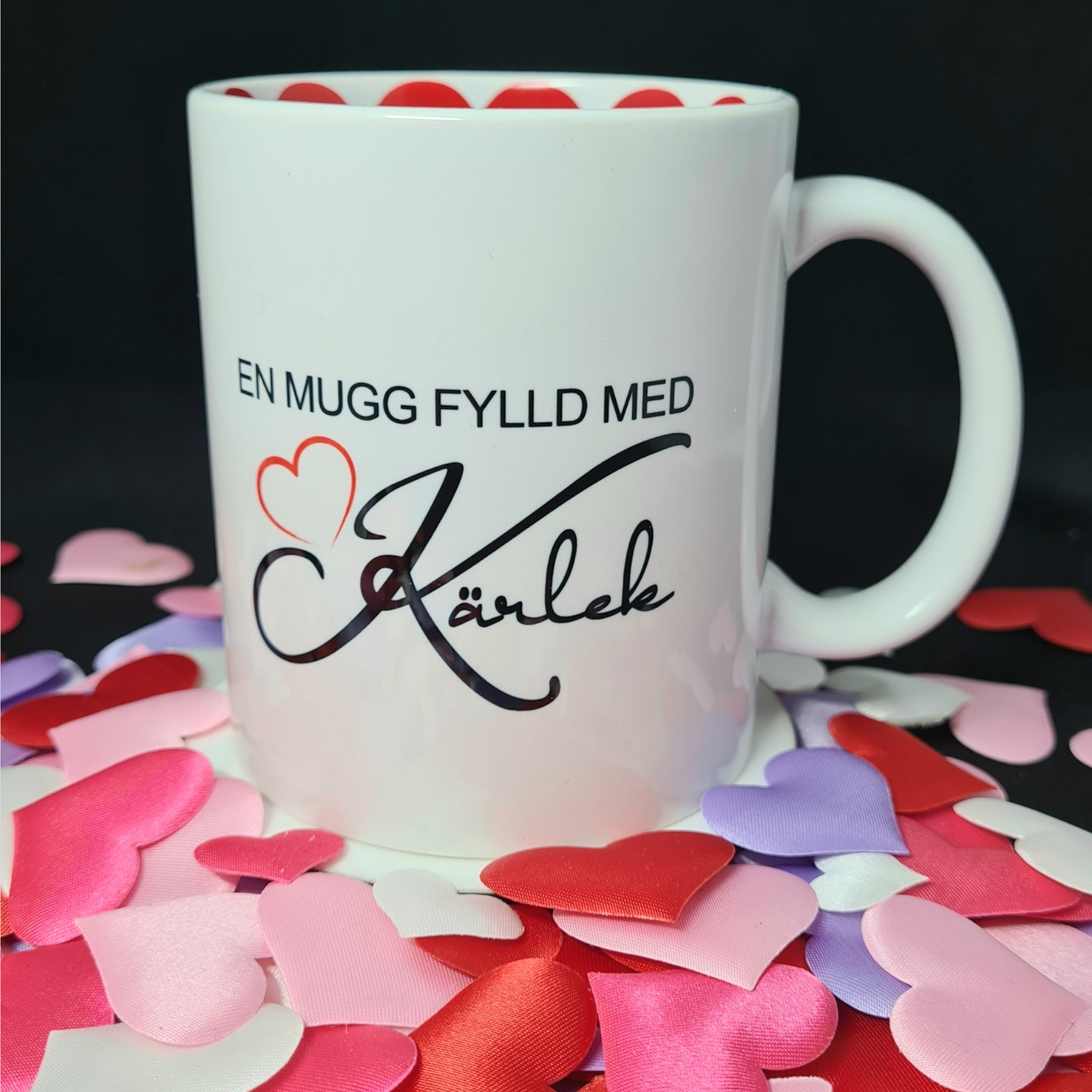 Mugg Alla Hjärtans dag kärlek hjärtan present - www.bellebi.se