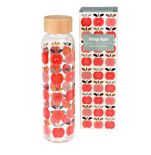 Vattenflaska glas lock bambu nostalgi retro - www.bellebi.se
