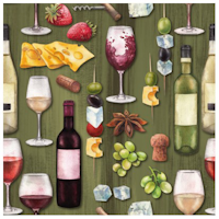 Servetter med ost & vin