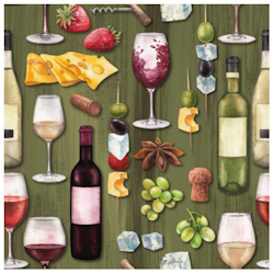 Servetter med ost & vin