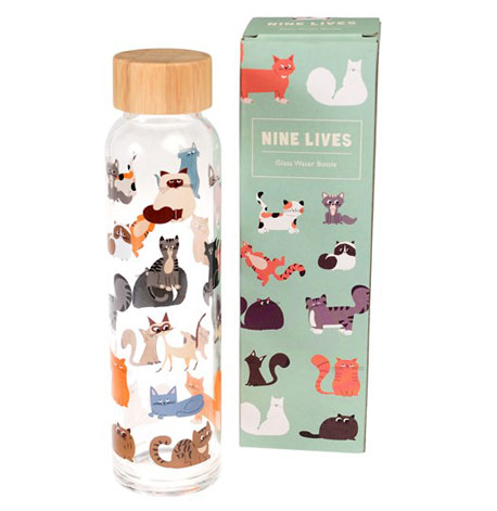 Vattenflaska glas lock bambu nostalgi retro - www.bellebi.se