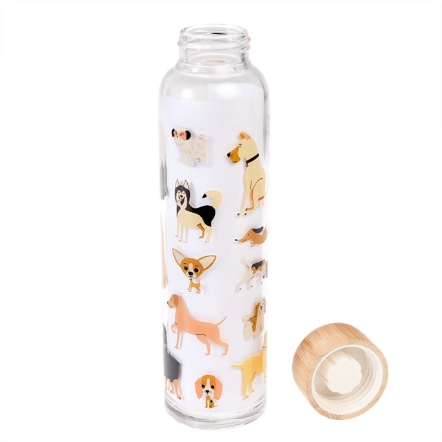Vattenflaska glas lock bambu nostalgi retro - www.bellebi.se