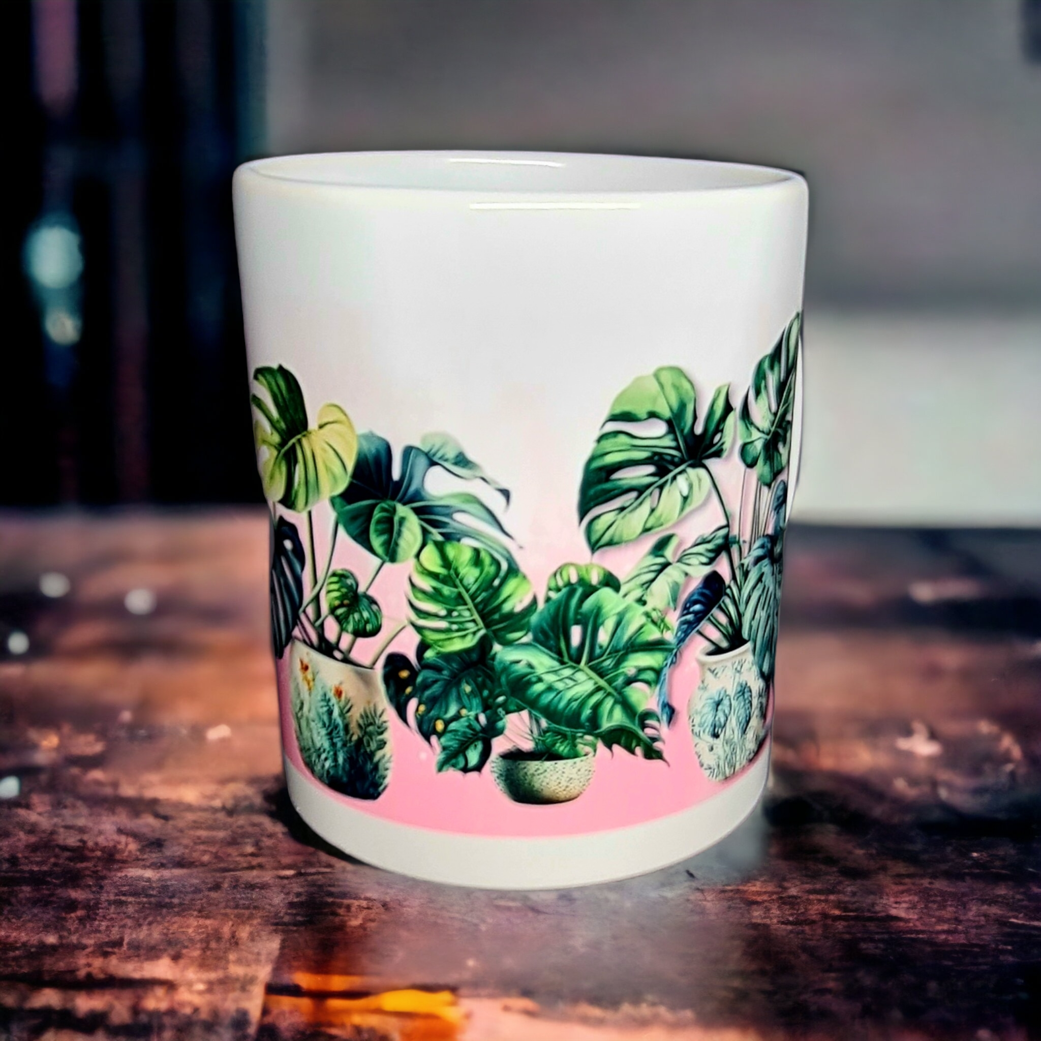 Mugg monstera monstrera kruka växter present - www.bellebi.se