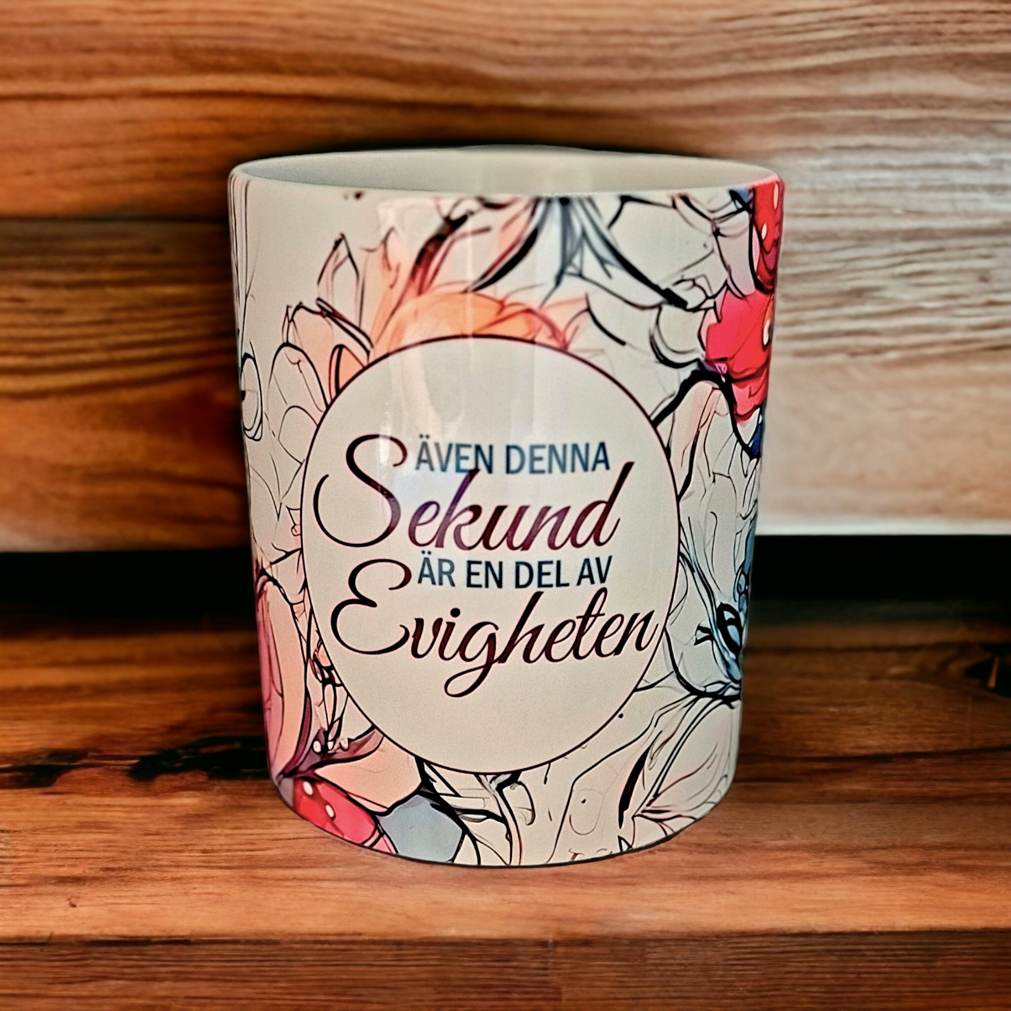 Mugg med text Evighetssekund present - www.bellebi.se