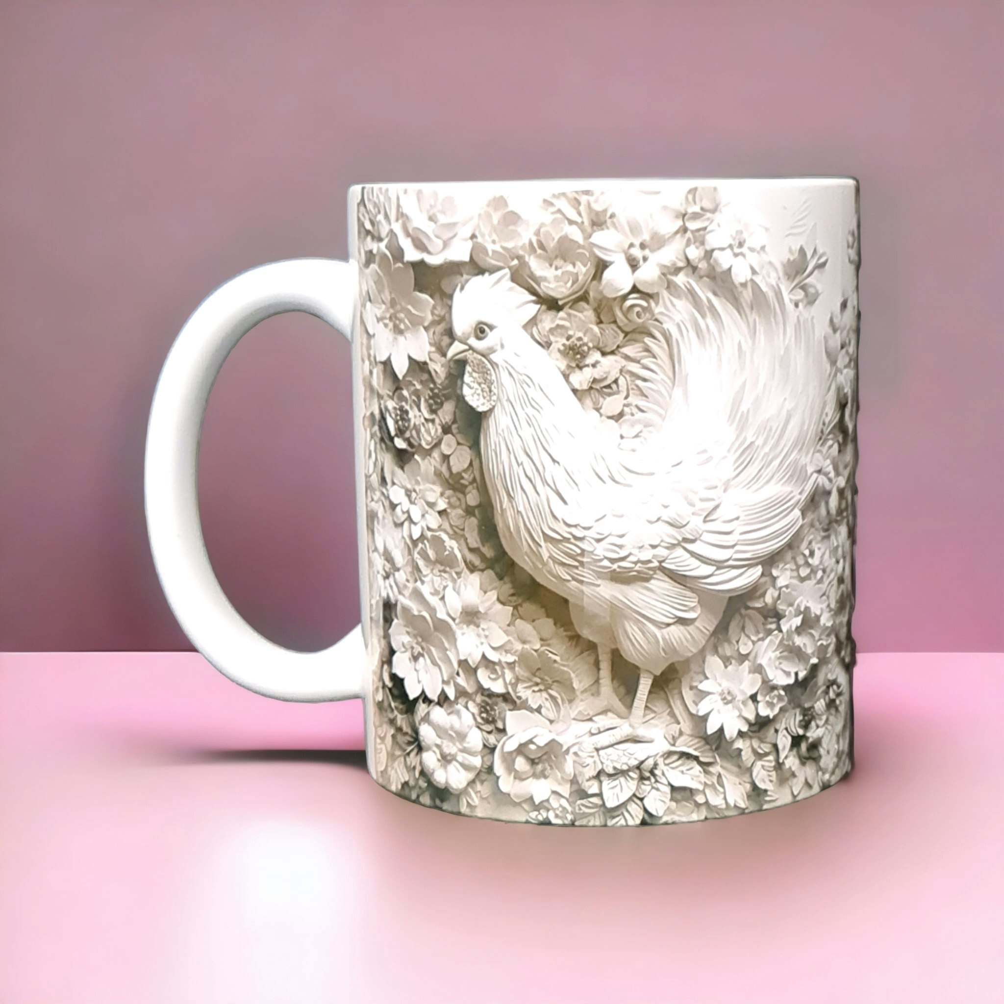 Mugg höna höns tupp påsk 3D present - www.bellebi.se