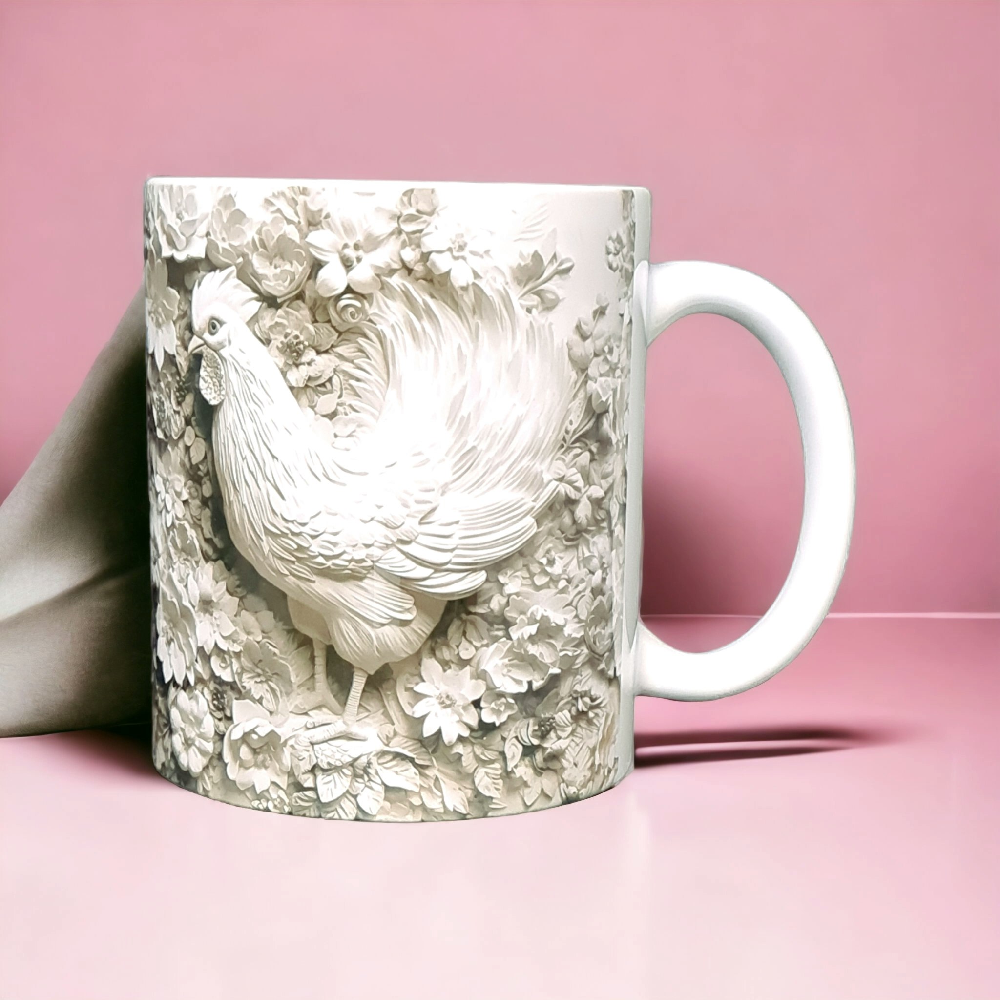 Mugg höna höns tupp påsk 3D present - www.bellebi.se