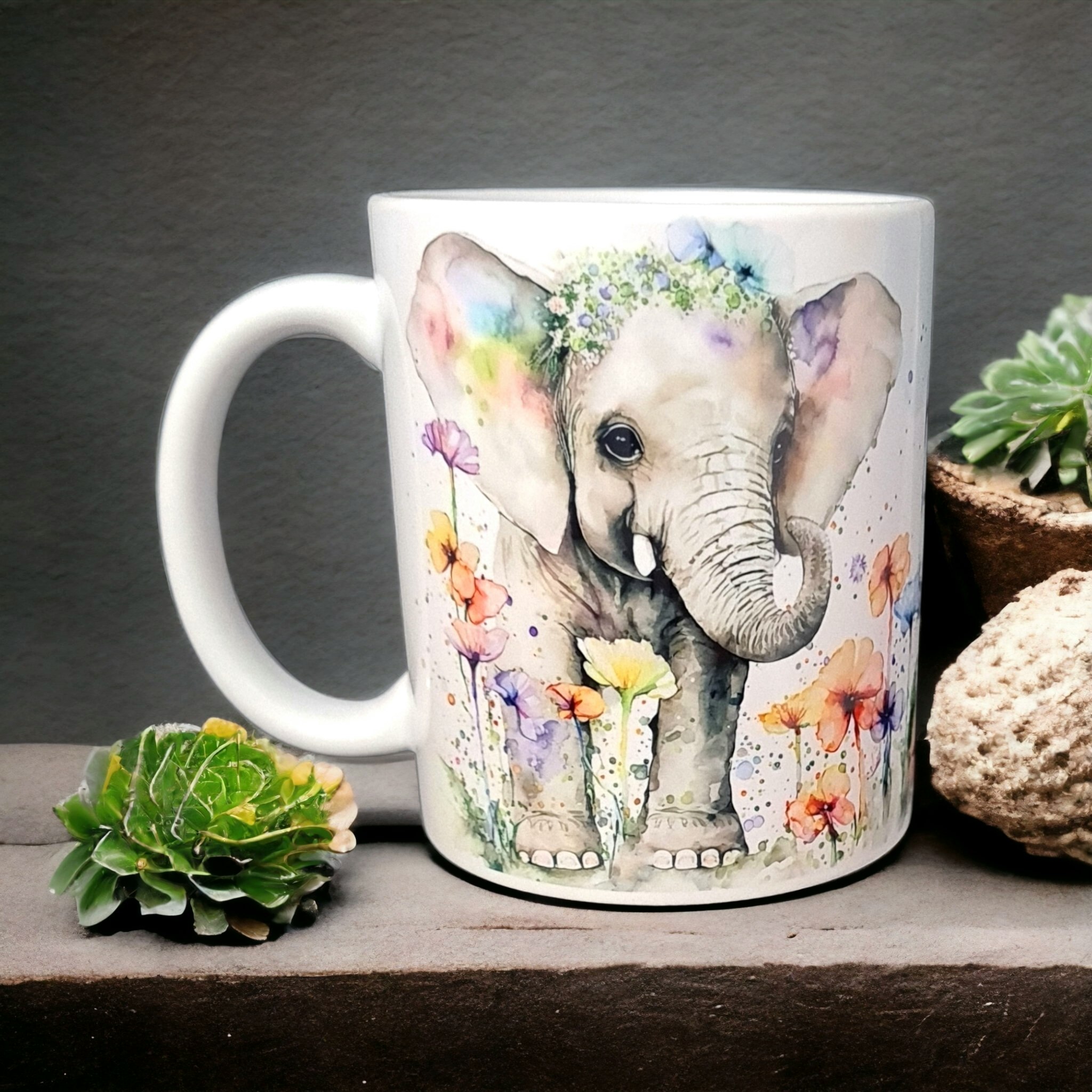 Mugg elefanter söta present - www.bellebi.se