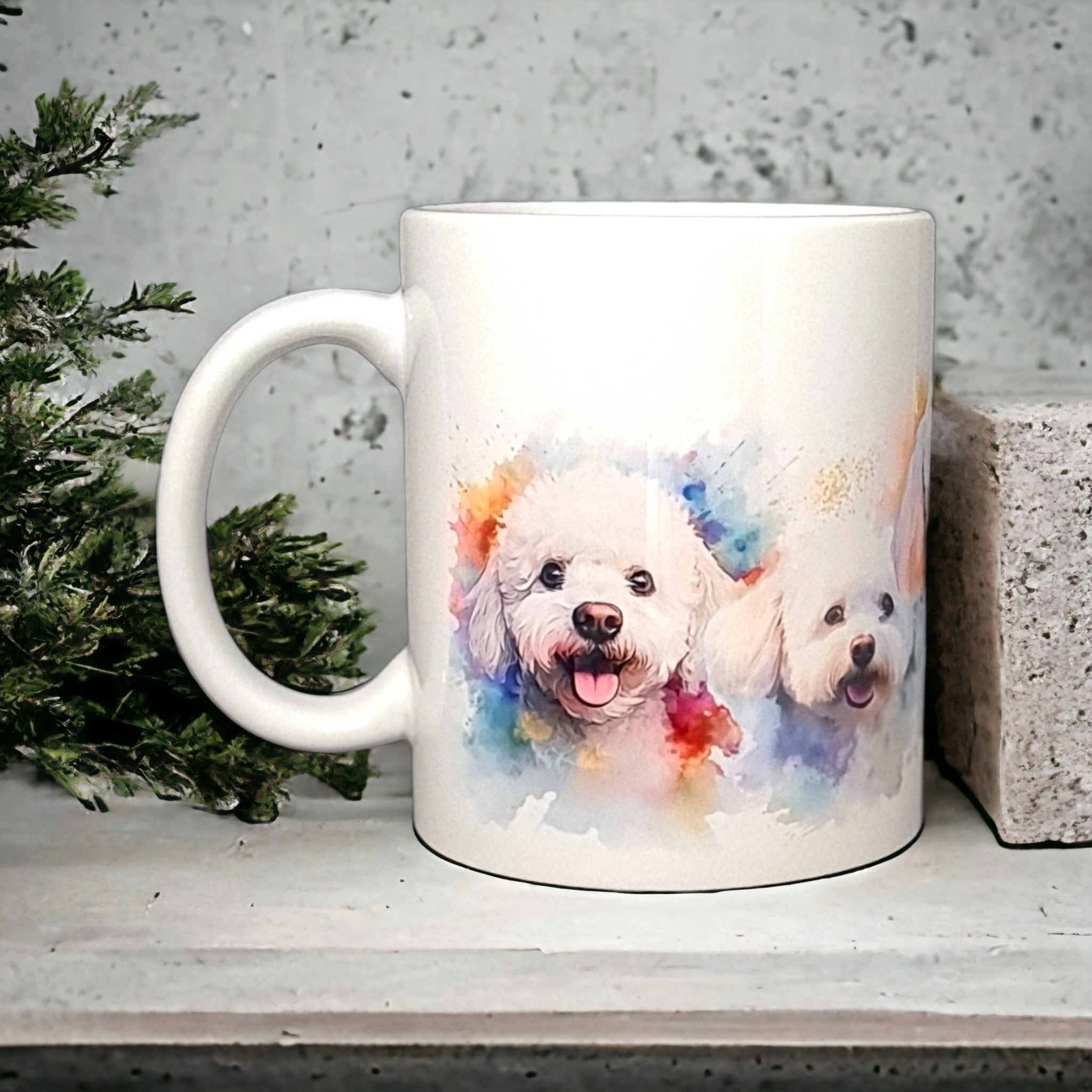 Mugg Bichon Frisé hundras  - www.bellebi.se