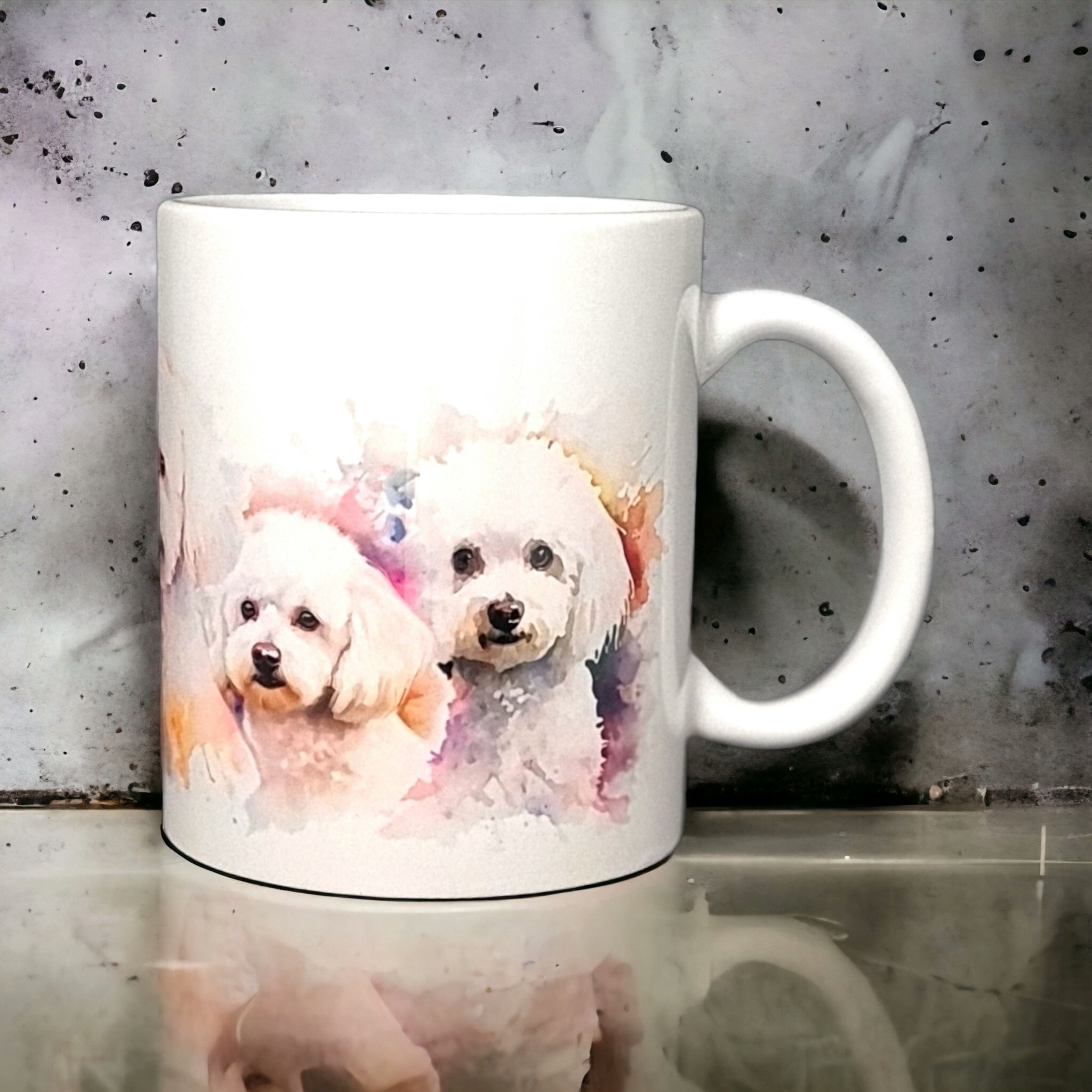 Mugg Bichon Frisé hundras  - www.bellebi.se