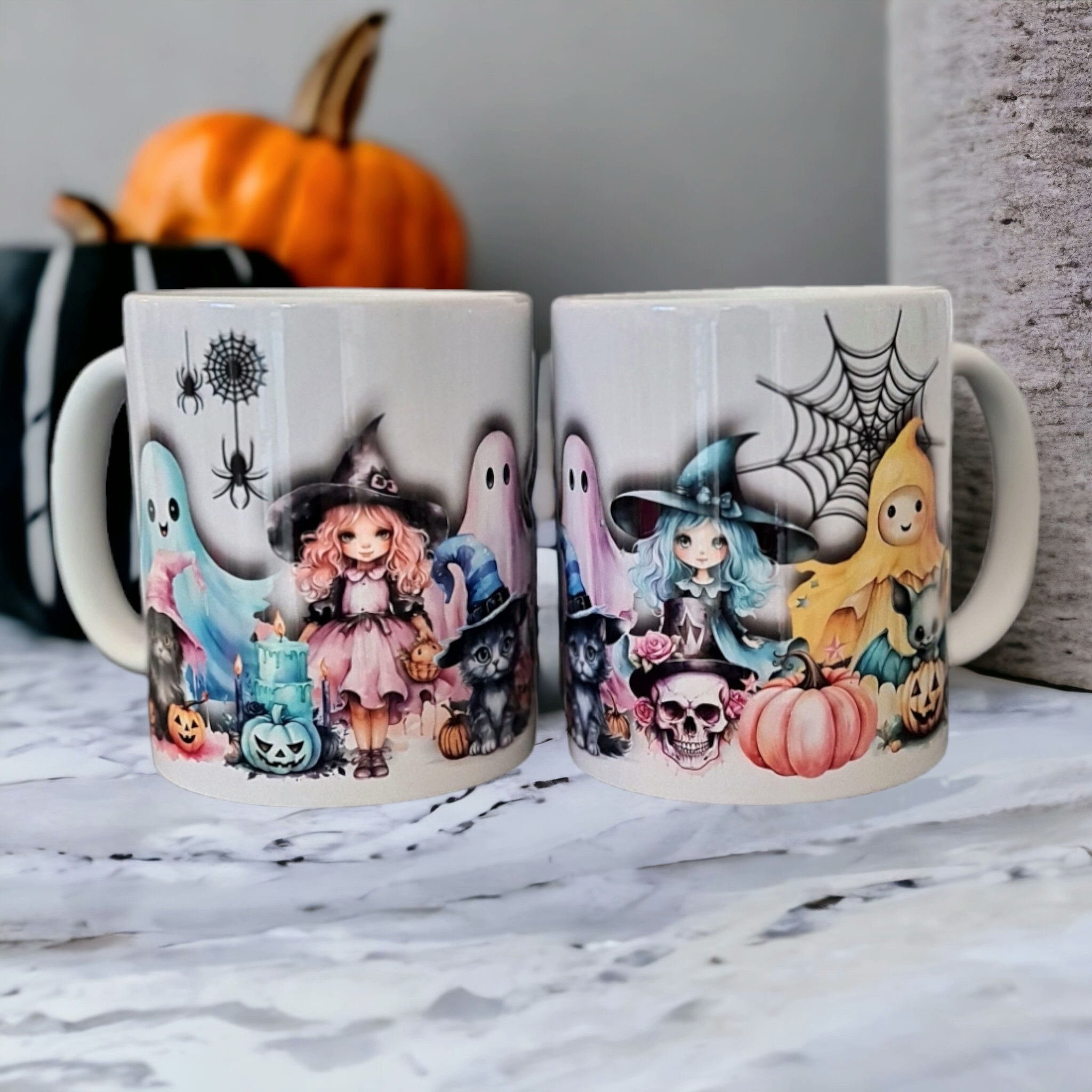 Mugg Halloween spöken monster present - www.bellebi.se