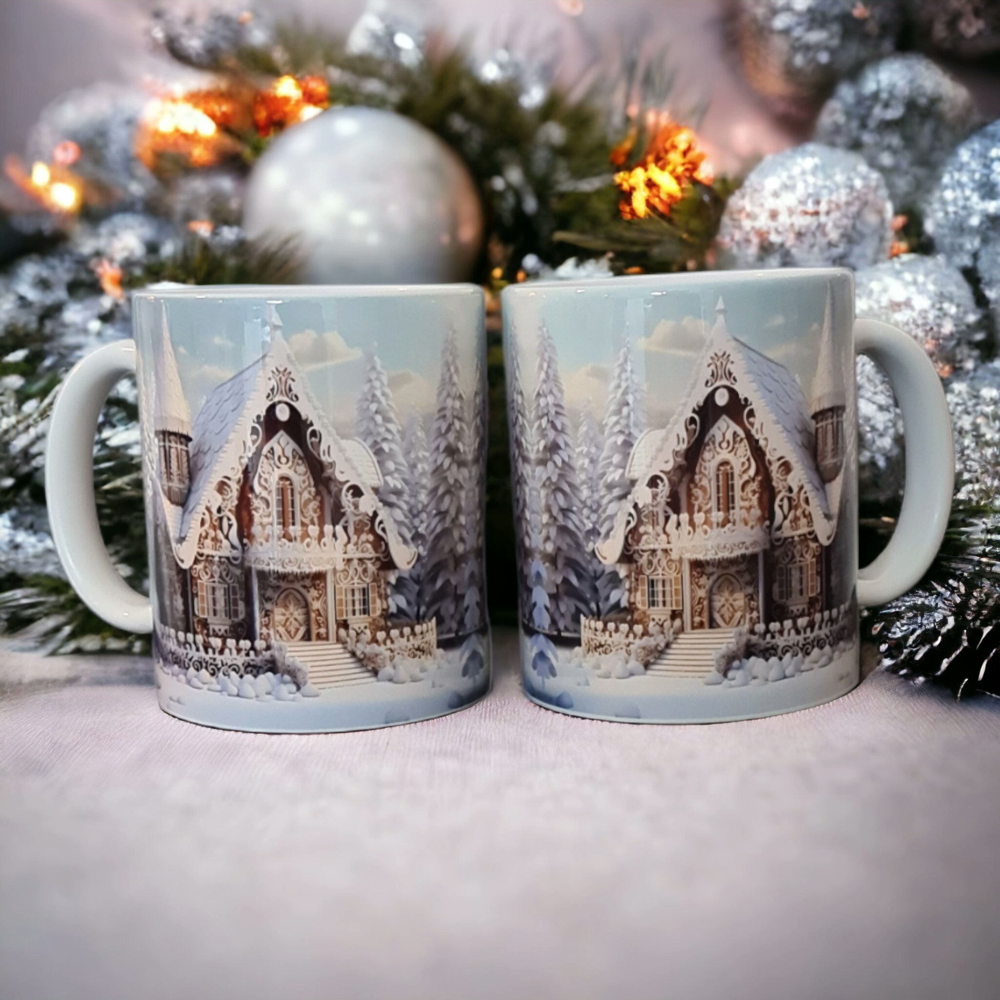 Mugg Jul julmotiv tomte present - www.bellebi.se