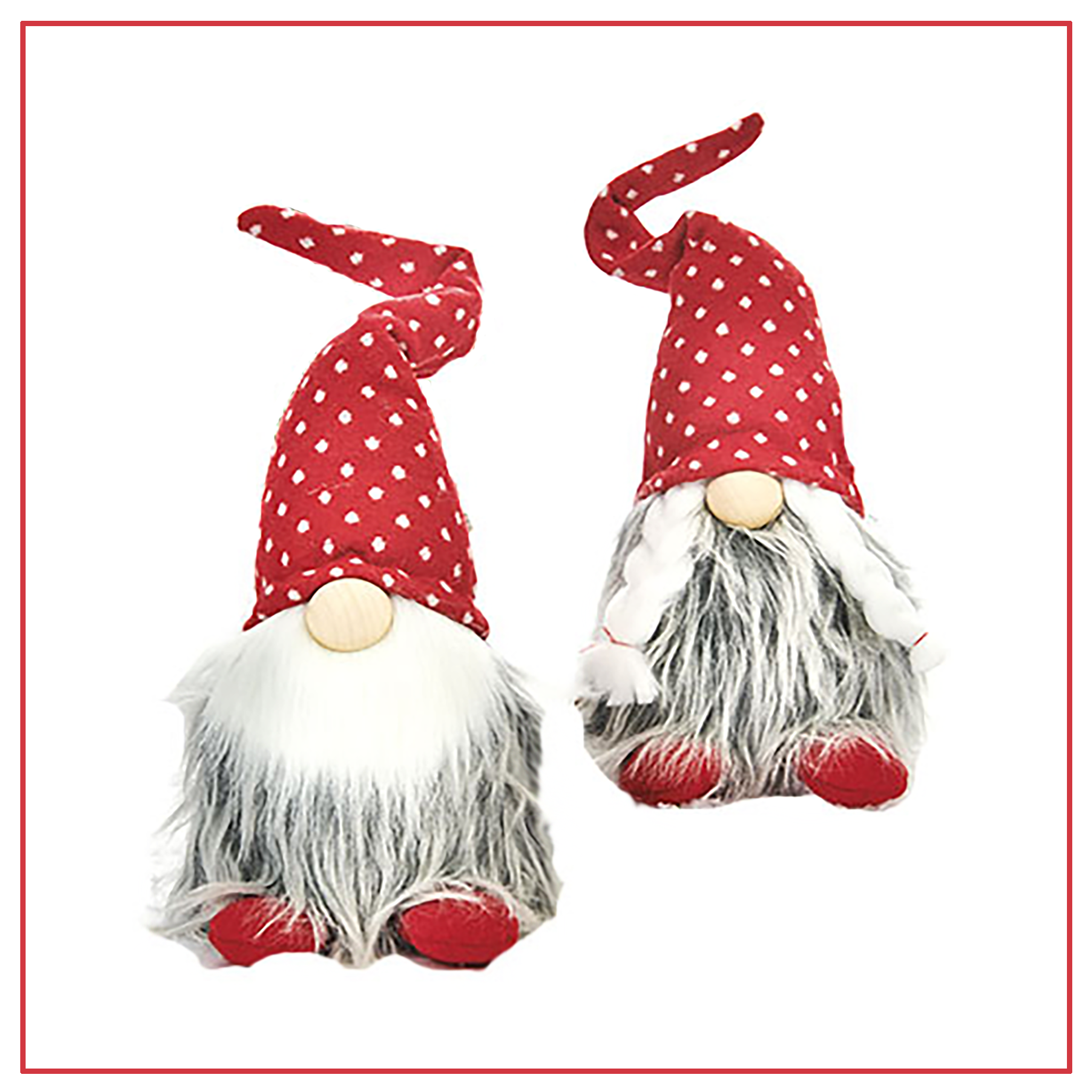 Tomte med prickig luva