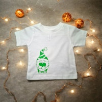 T-shirt med grön tomte, 3-6 månader