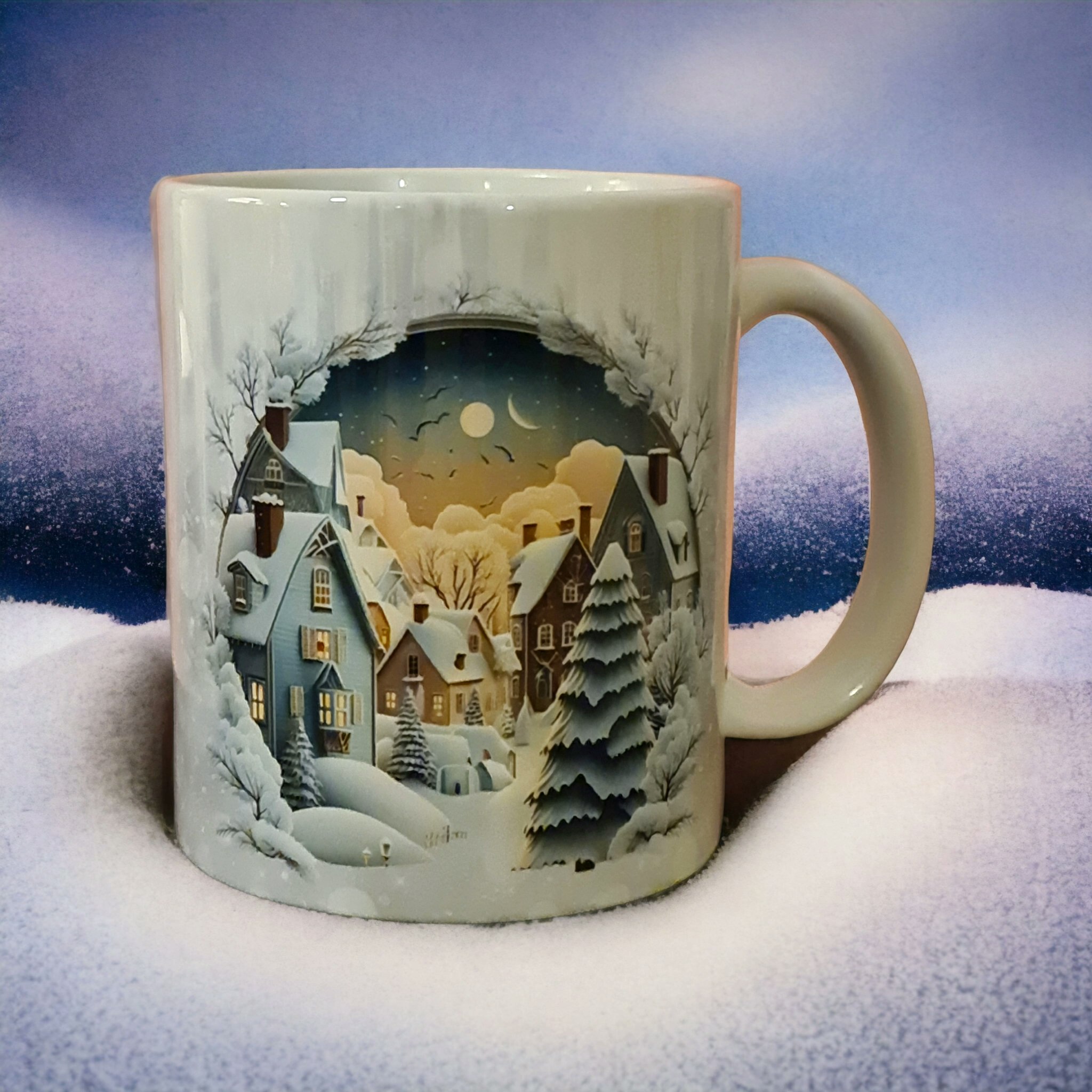 Mugg Jul julmotiv tomte text present - www.bellebi.se