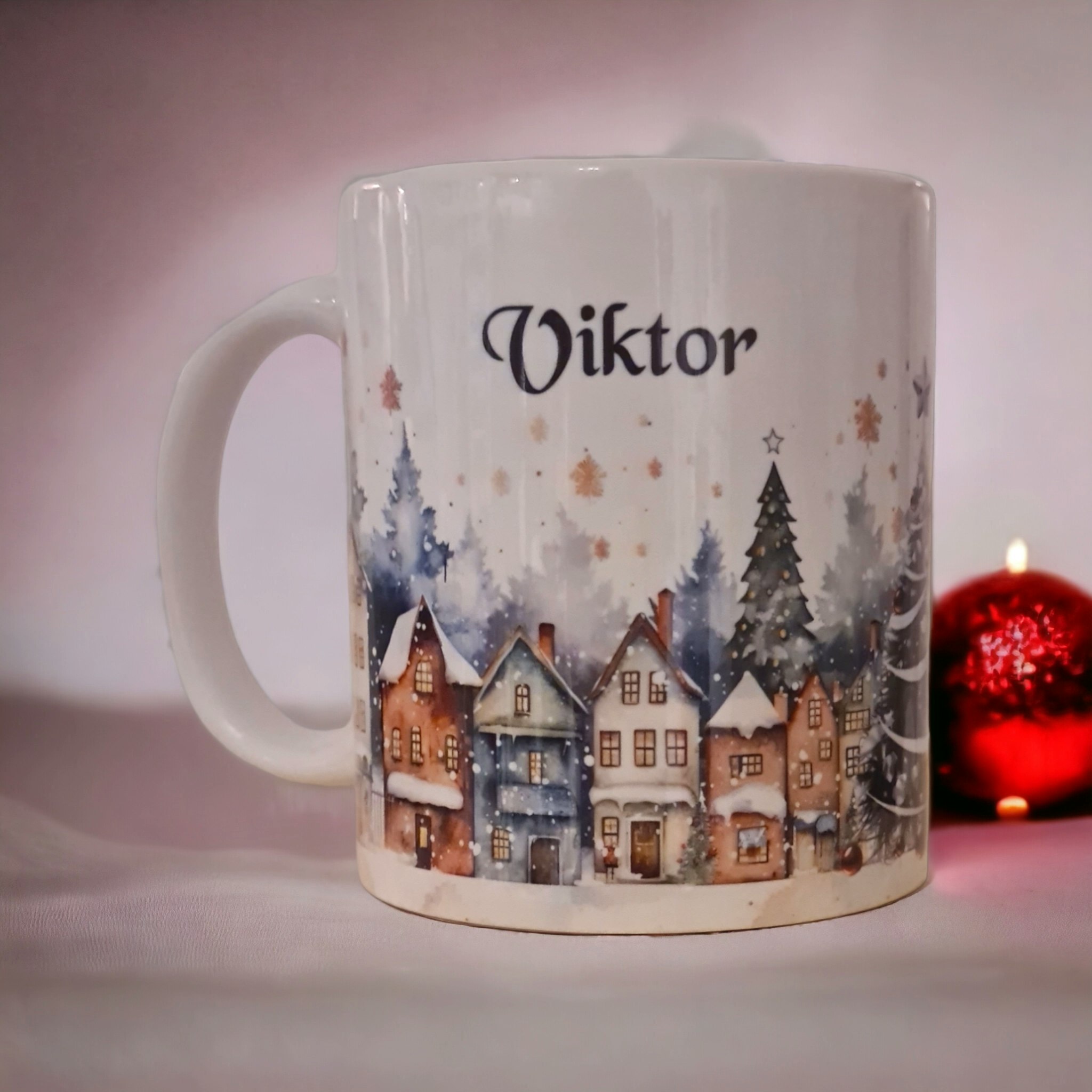 Personlig mugg med namn jul julklapp - www.bellebi.se