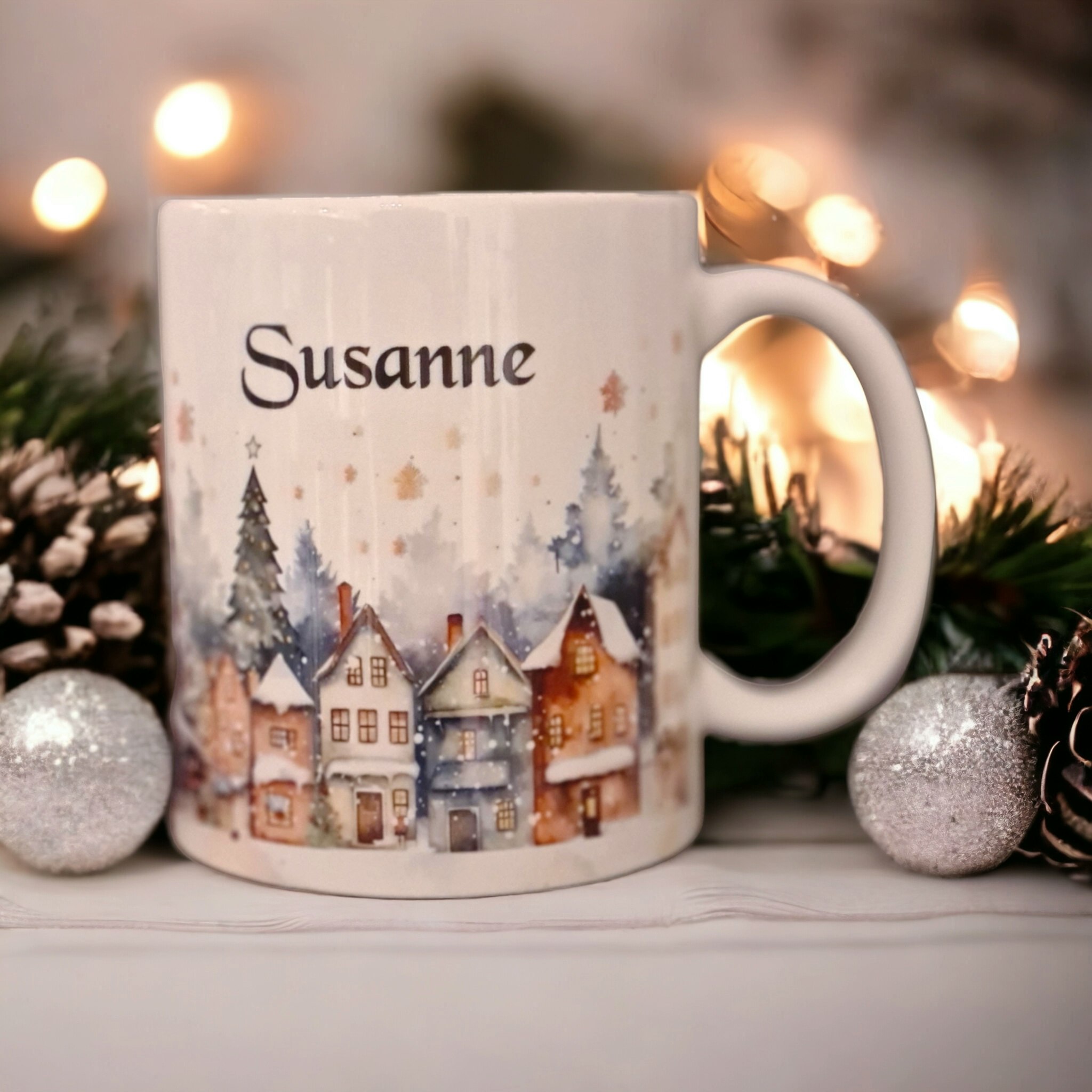 Personlig mugg med namn jul julklapp - www.bellebi.se