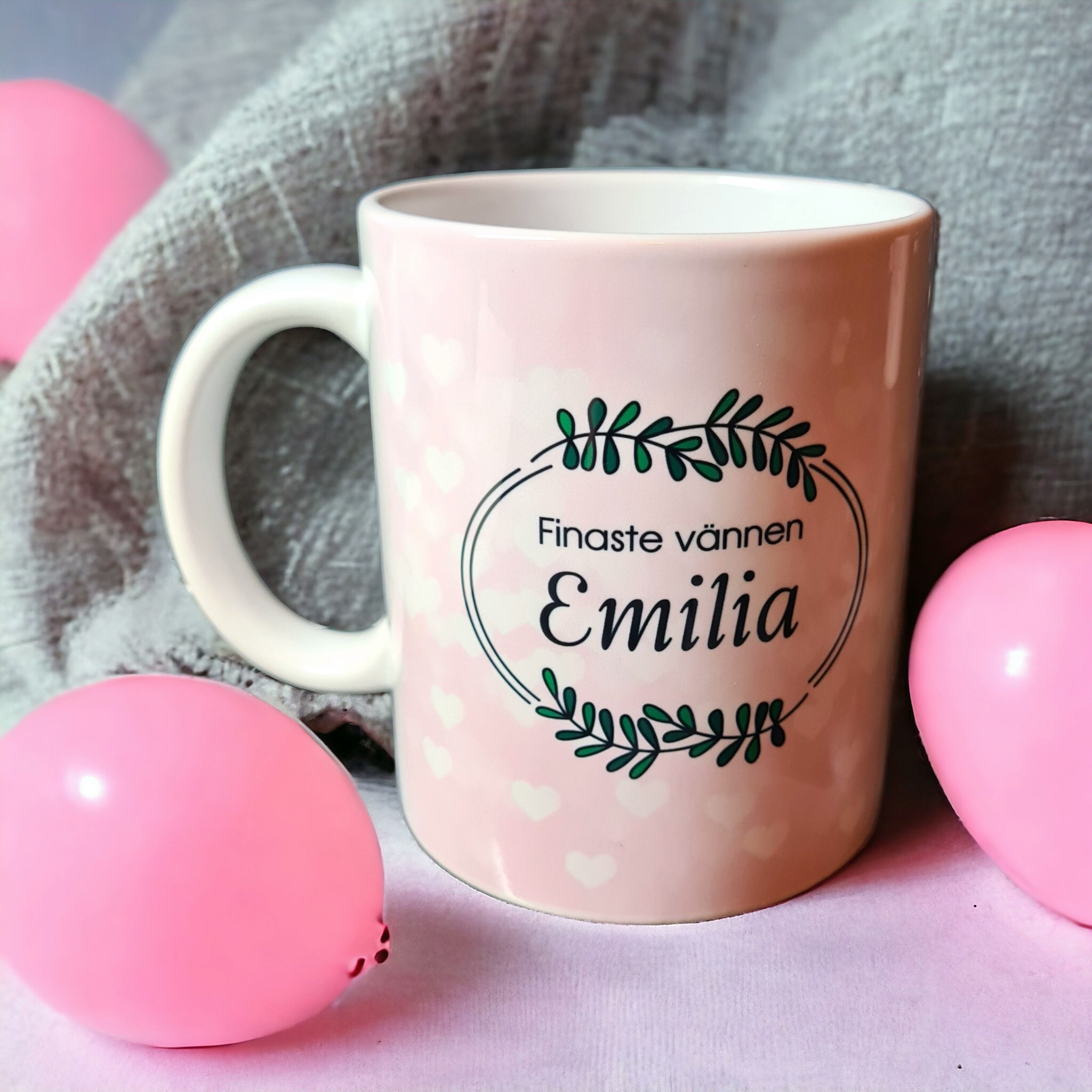 Personlig mugg med namn  till vännen kompisen bästisen - www.bellebi.se