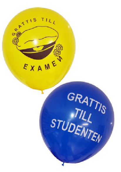 Ballonger till studentfirandet i 6-pack