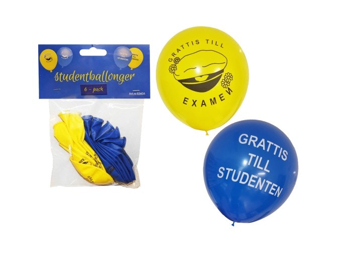 Ballonger till studentfirandet i 6-pack