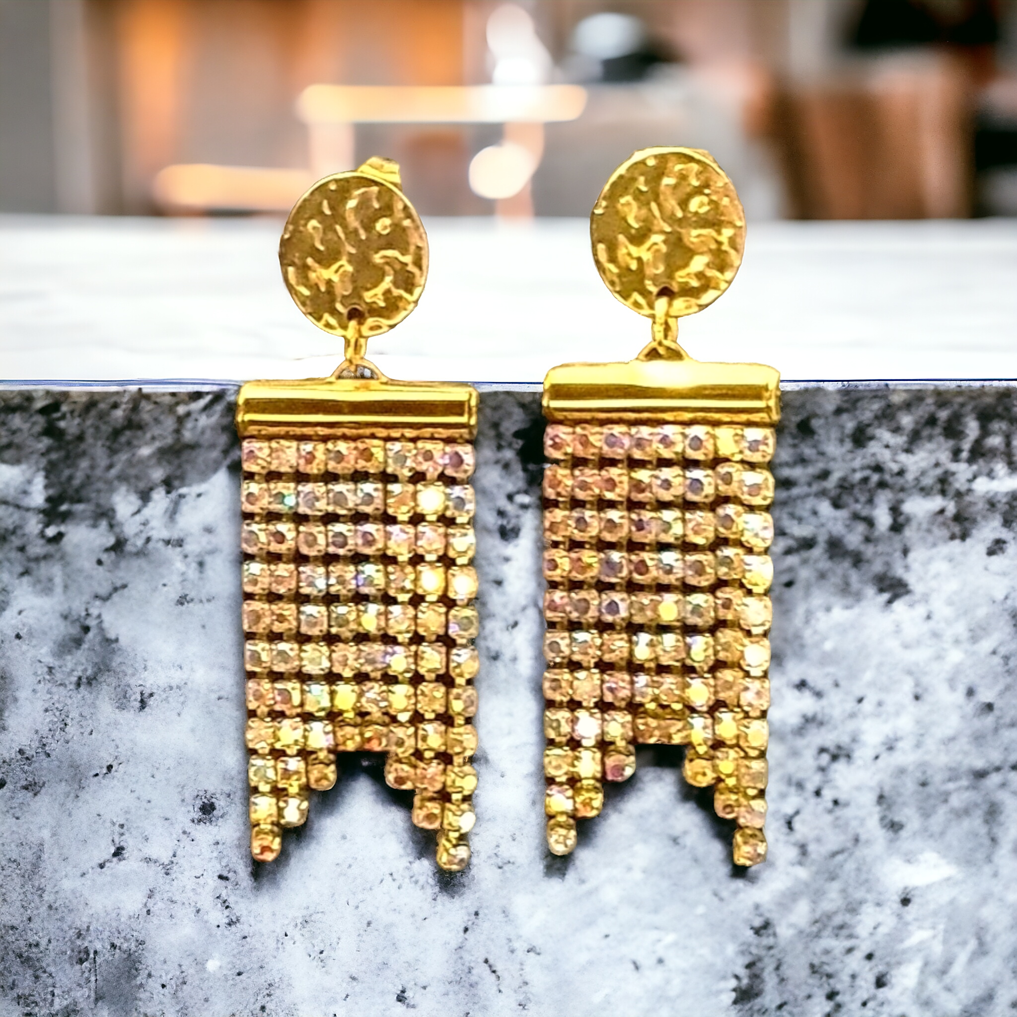 Örhängen med strass nyår - www.bellebi.se