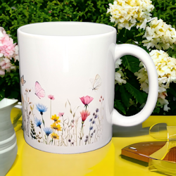 Sommarblomster och fjärilar