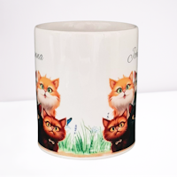 Personlig mugg med söta katter