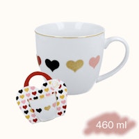 Mugg med hjärtan 460 ml