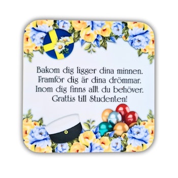 Glasunderlägg Student