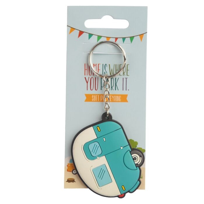 Home is Where You Park It - PVC Nyckelring Grön bellebi.se
