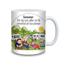 Mugg- Semester - För dig som gillar att bli utmattad på nya platser