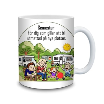 Mugg- Semester - För dig som gillar att bli utmattad på nya platser